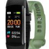 Stylové unisex chytre hodinky (smartwatch) Rubicon, černé/zelené